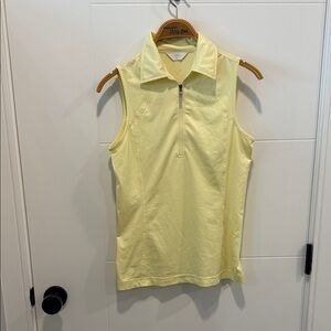 Callaway Light Yellow Sleeveless gold top size small